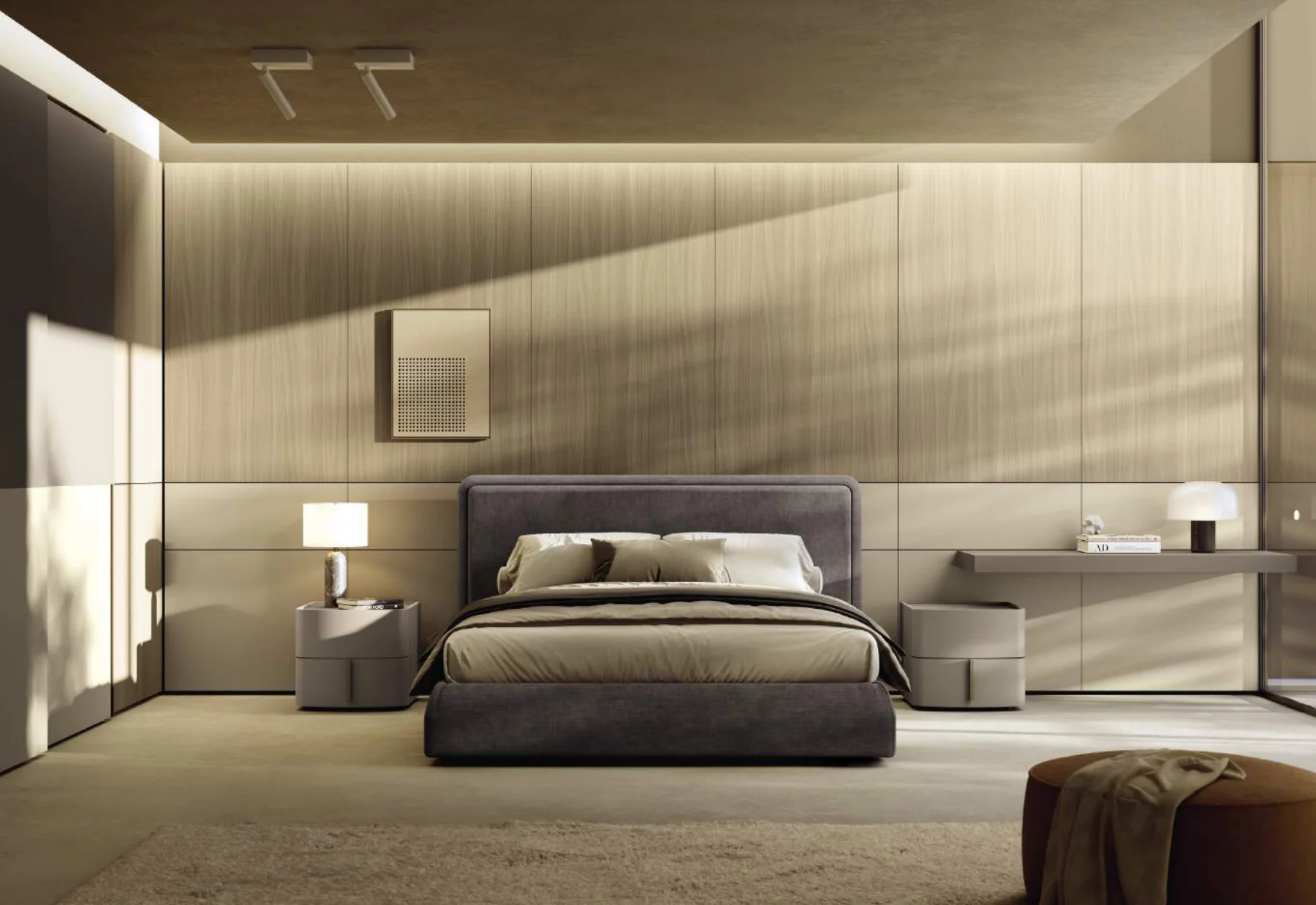 Opus, letti imbottiti: ambientazione dal catalogo Febal Casa