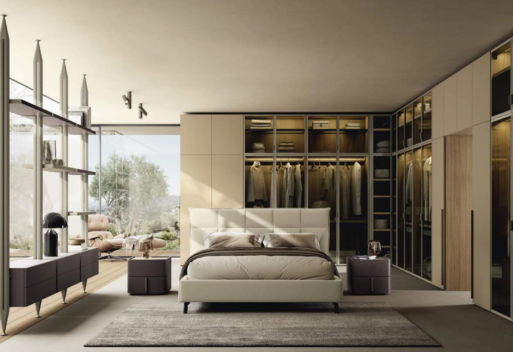 Philippe, letti imbottiti: ambientazione dal catalogo Febal Casa