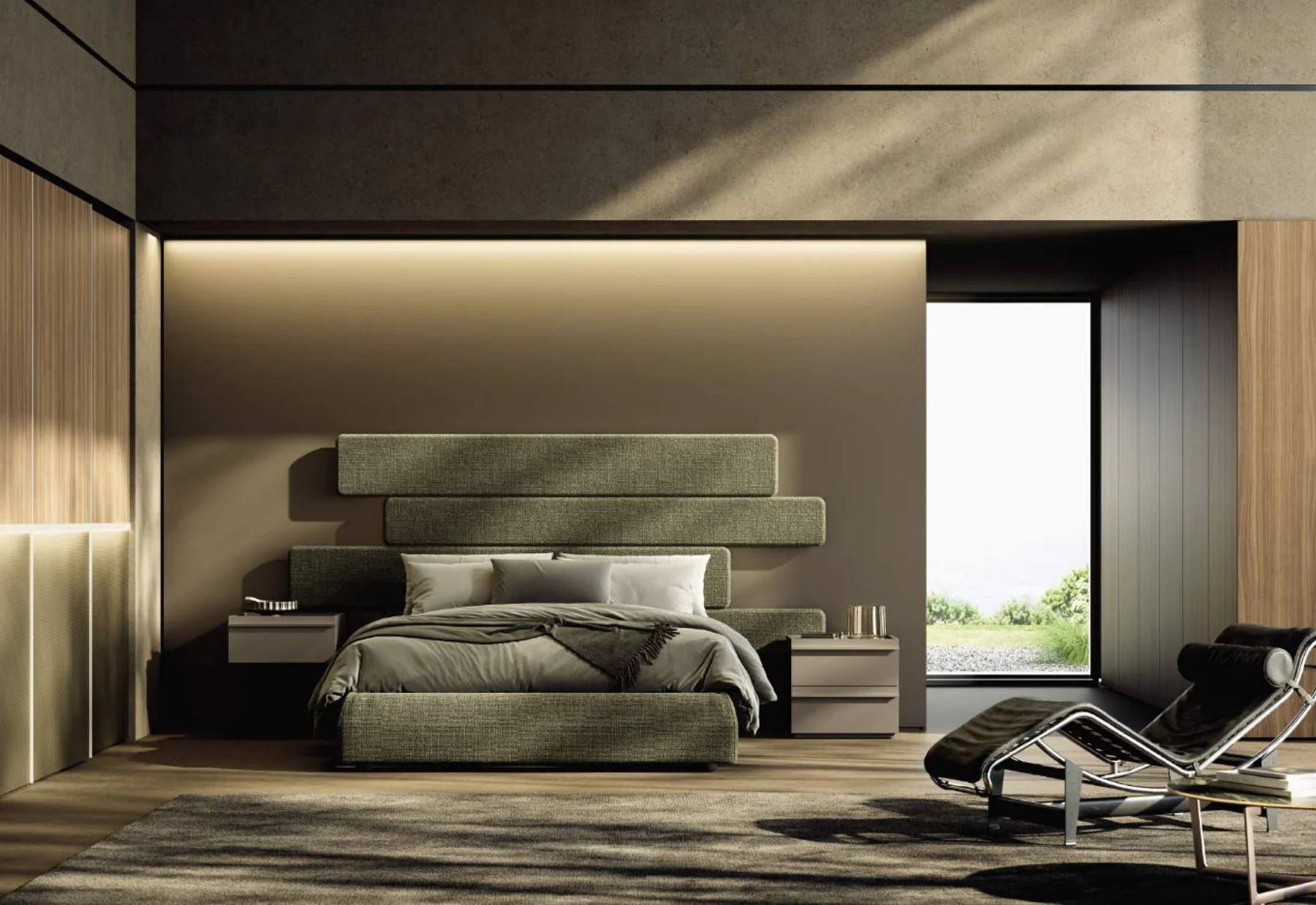 Desire, letti imbottiti: ambientazione dal catalogo Febal Casa