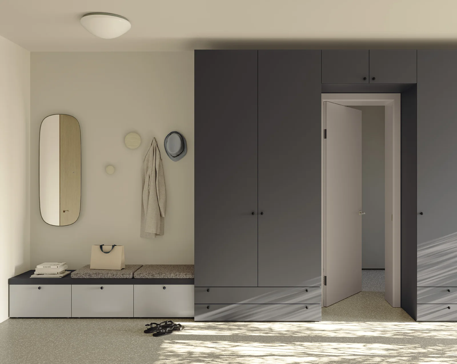 MOMENTI Utility Space, Ingressi: composizione U102, vista 2