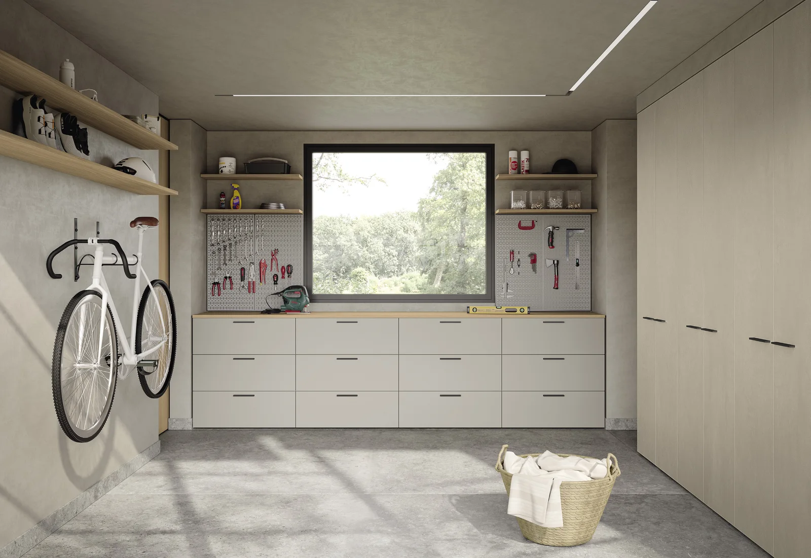 MOMENTI Utility Space, Lavanderie: composizione U104, vista 1